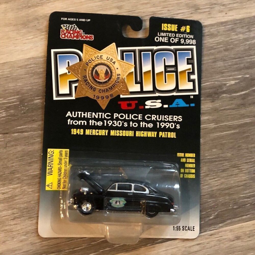 Racing Champions Police USA 49 Mercury Missouri Hwy Patrol 1:55 Scale Diecast